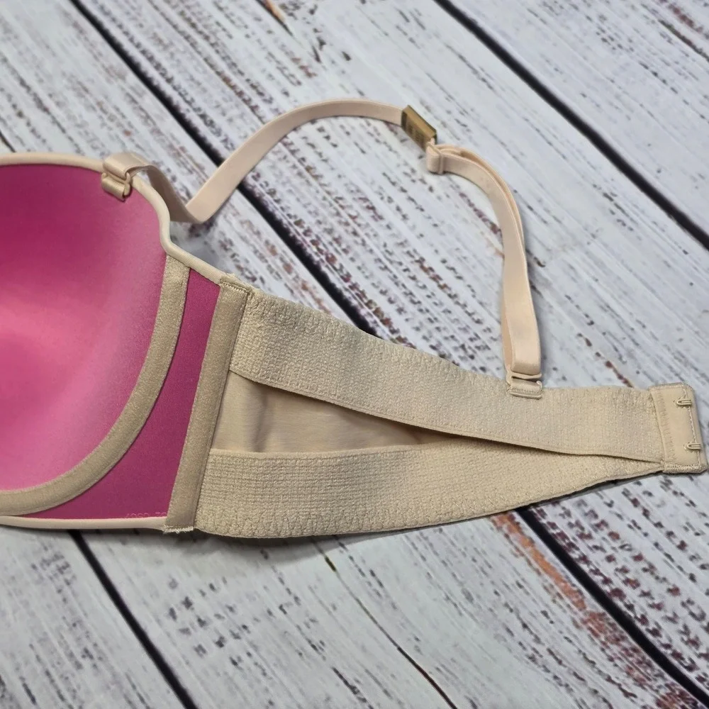 Victoria's Secret PINK Multi-Way Bra Women 38B Beige NWT Adjustable Straps Wire - Picture 3 of 8